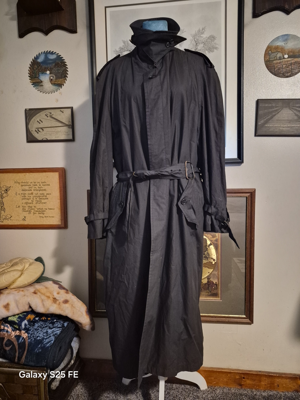 Vintage Austin Reed Regent Street Trench Coat 40R Wool Liner
